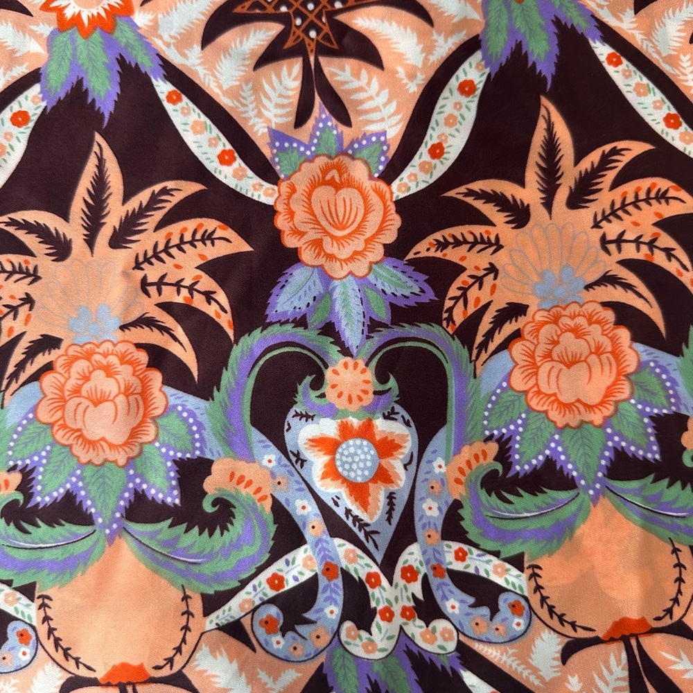 FOREVER Y2K Unique Brown/Orange Floral Strappy Nightgown Mini Dress Womens Sz M - Picture 11 of 11
